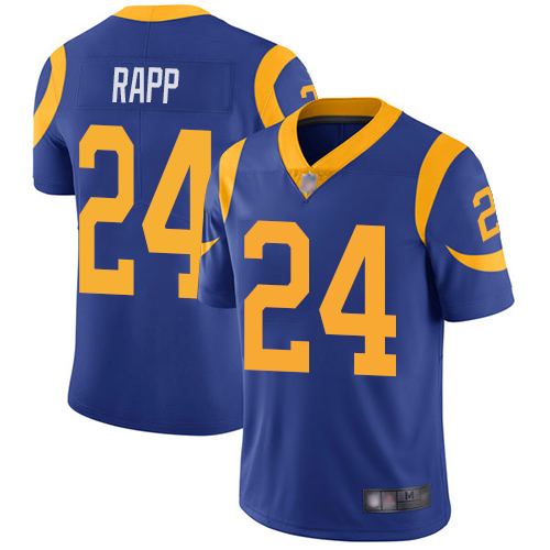 Los Angeles Rams Limited Royal Blue Men Taylor Rapp Alternate Jersey NFL Football #24 Vapor Untouchable